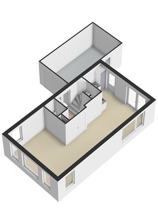 Plattegrond - Op de Knip 213, 6467 HB Kerkrade - Op de Knip 213 Kerkrade - Begane grond 3D.jpg